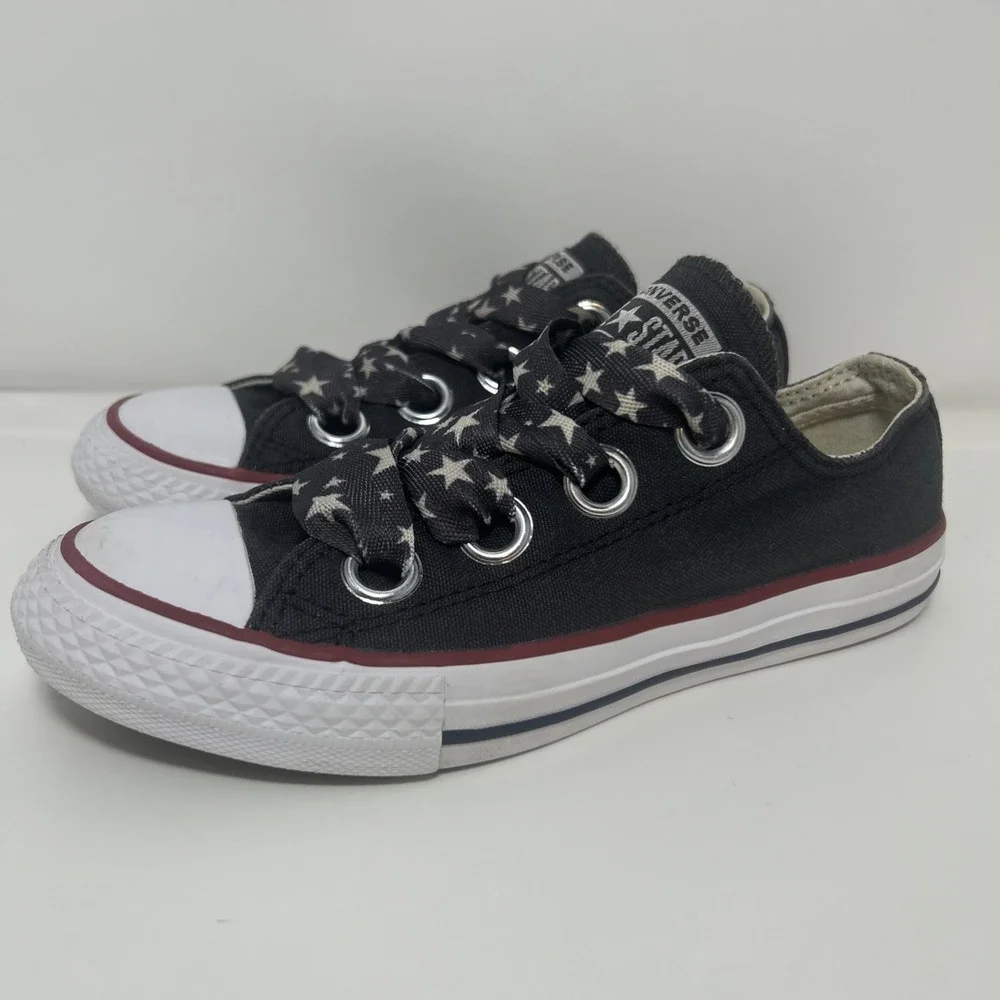 Converse Kids' Chuck Taylor All Star Big Eyelet Ox Sneakers Sz 1 Ribbon Lace